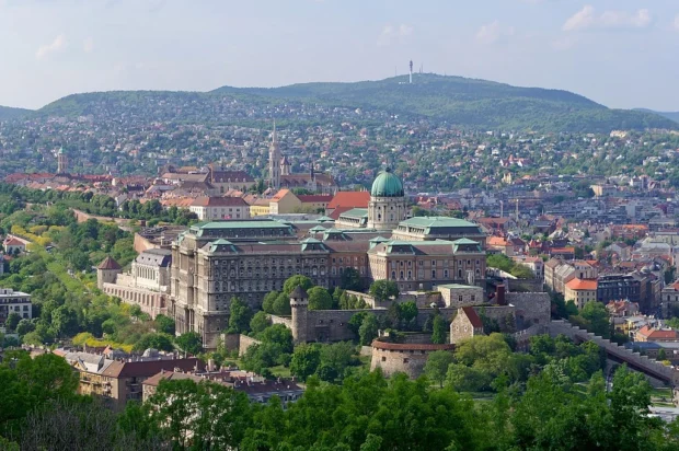 Budapest, Hungary, Buda Castle 20190502 View of Buda Castle from Gellért Hill 1636 2135 DxO