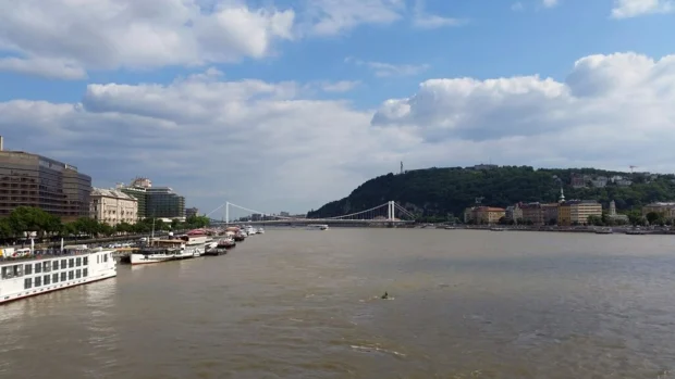 Gellért Hill from Chain Bridge, Budapest