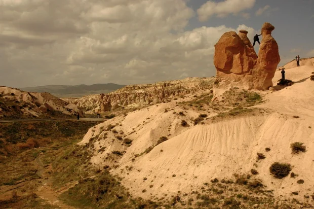 Stone snail rock formation in Devrent Valley, Cappadocia - Turkey