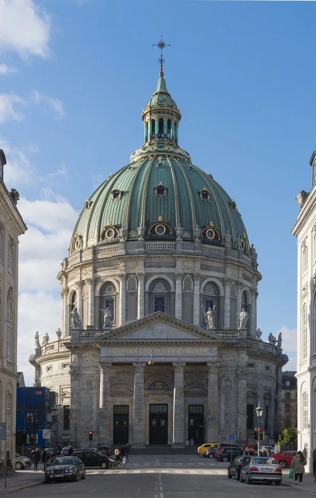 Marble church facade Copenhagen