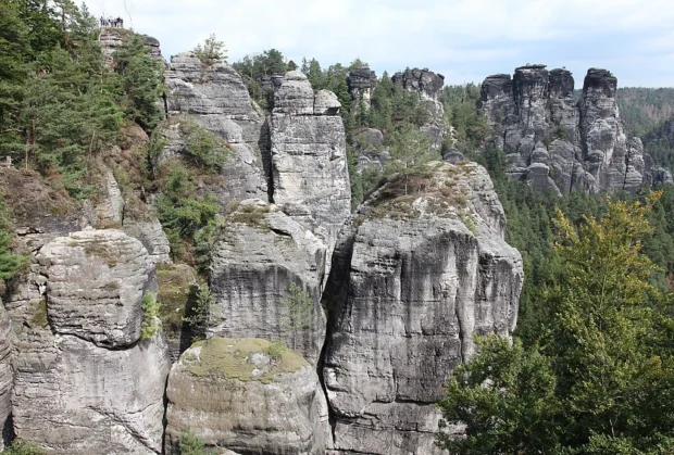 Basteifelsen bei Rathen im Nationalpark Sächsische Schweiz