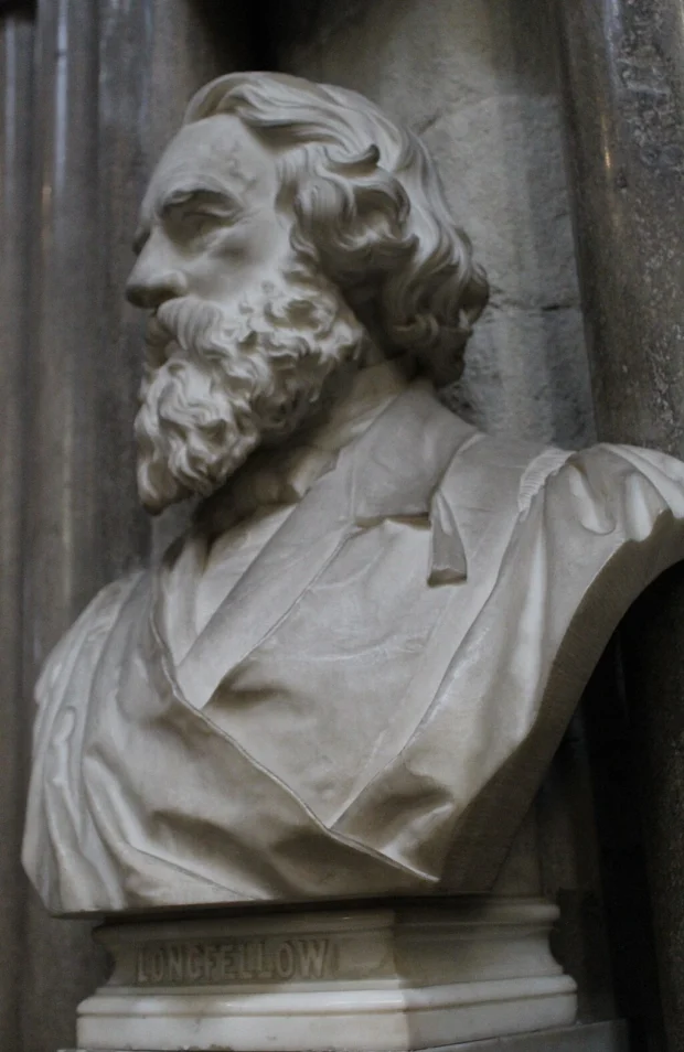 Bust of Longfellow, Poet's Corner in Westminster Abbey