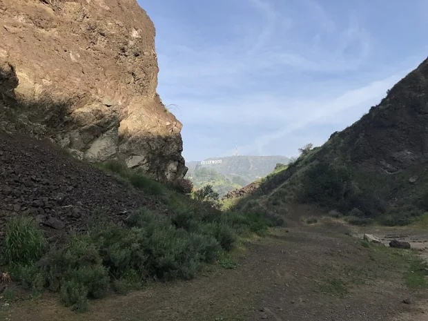 Los Angeles, United States, Hollywood Sign Hiking Trail Hollywood Sign As Seen From Bronson Caves