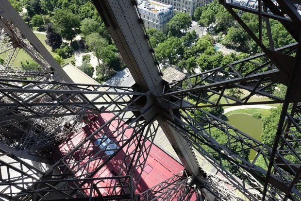 Paris, France, Eiffel Tower Stairs Stairs to First Floor @ Eiffel Tower @ Paris (35238480295)