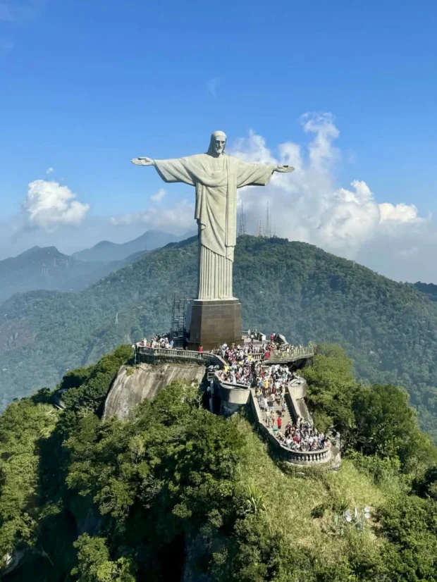Aerial view of Cristo Redentor, Rio de Janeiro