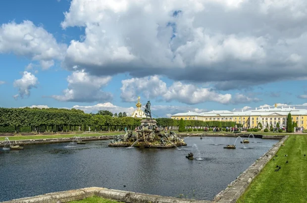 Neptune Fountain at Upper Garden of Peterhof