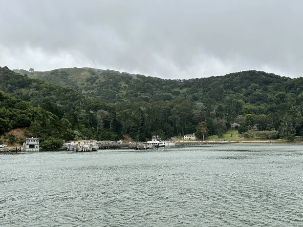 Ayala Cove, Angel Island, Juan de Ayala anchored here in 1775. The cove is currently the site of the Angel Island Ferry landing