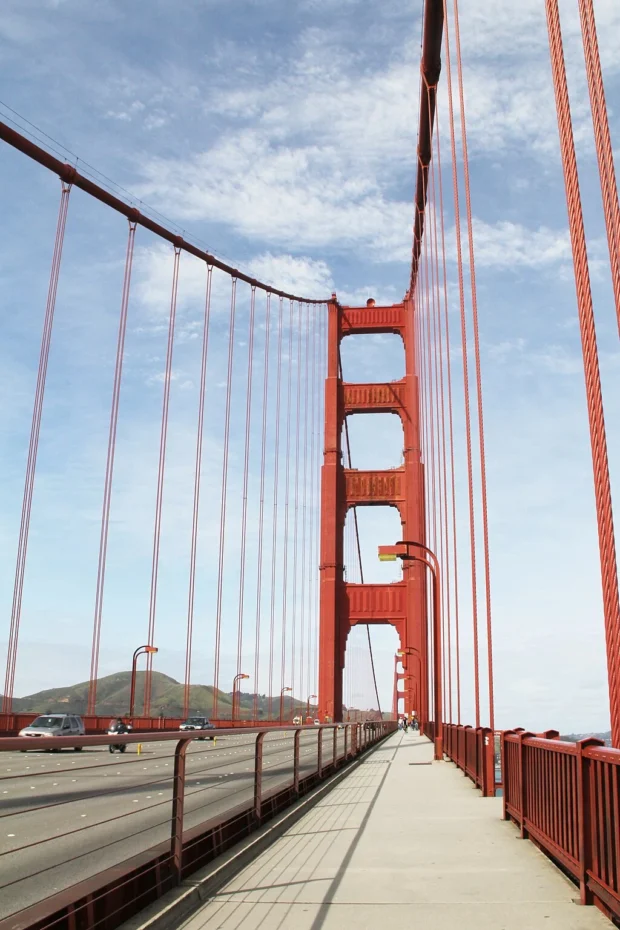 Pedestrian walkway on Golden Gate Bridge, San Francisco USA - panoramio