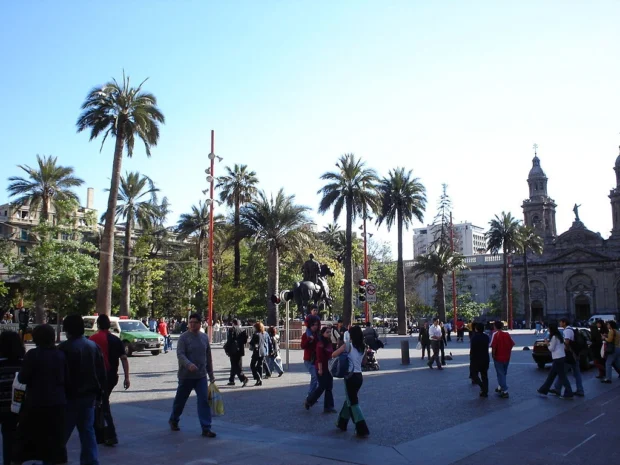 Plaza de Armas, vista hacia el sur poniente