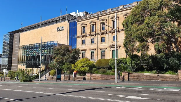 Australian Museum, Sydney-William Street and College Street junction view
