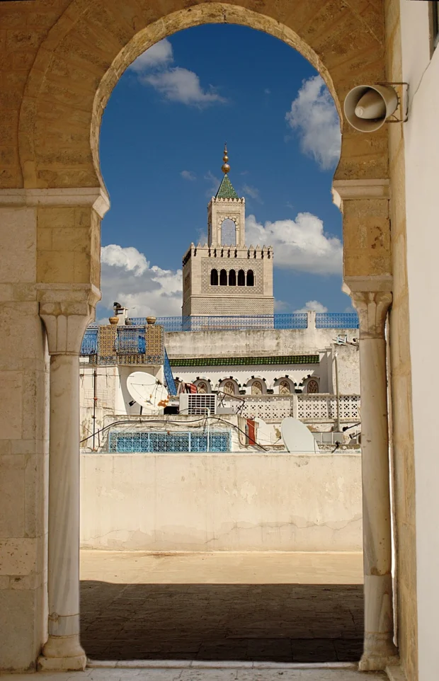 Minaret de la Mosquée de la Zitouna, Tunis, 21 septembre 2013, (06)