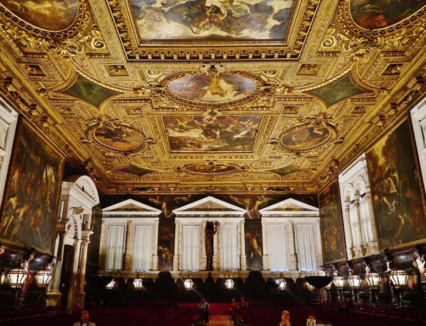 Venezia Scuola Grande di San Rocco Innen Oberer Saal 09